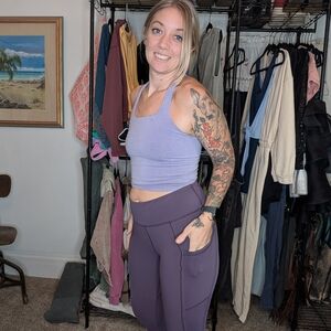 Purple Tank Top and Leggings Set